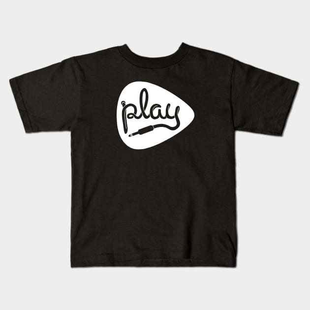 Play Guitar Kids T-Shirt by sixtee